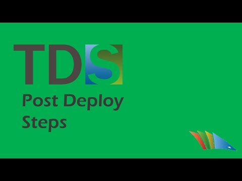Post Deploy Steps allows users to tell TDS to form an action after the project is deployed or the update package has been installed